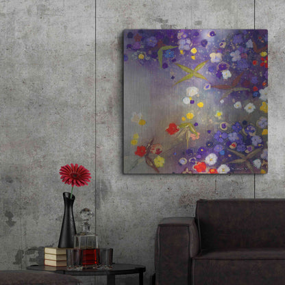 Luxe Metal Art 'Gardens in the Mist X' by Aleah Koury, Metal Wall Art,36x36