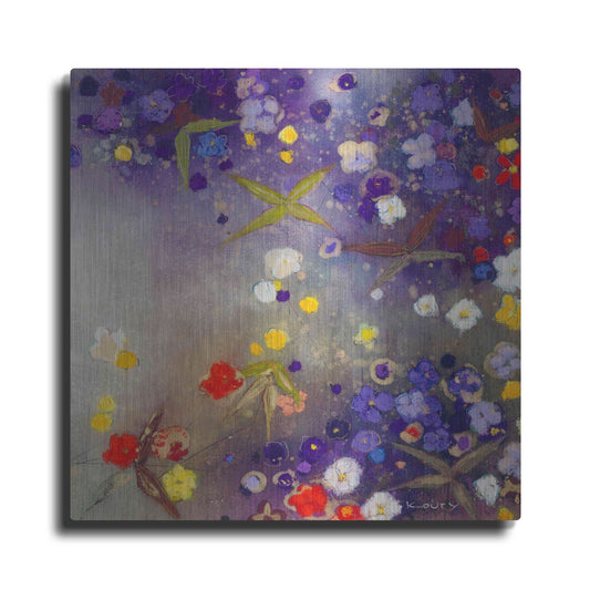 Luxe Metal Art 'Gardens in the Mist X' by Aleah Koury, Metal Wall Art