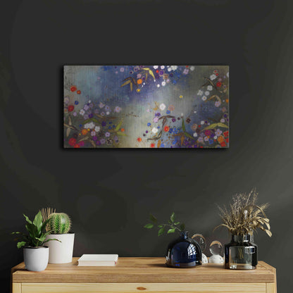 Luxe Metal Art 'Gardens in the Mist XV' by Aleah Koury, Metal Wall Art,24x12