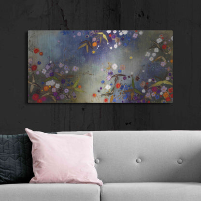 Luxe Metal Art 'Gardens in the Mist XV' by Aleah Koury, Metal Wall Art,48x24