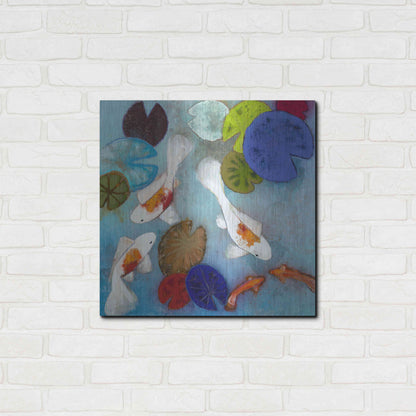 Luxe Metal Art 'Koi 1' by Aleah Koury, Metal Wall Art,24x24