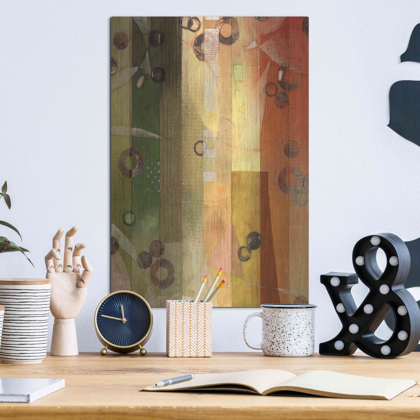 Luxe Metal Art 'Of This World No. 10' by Aleah Koury, Metal Wall Art,12x16