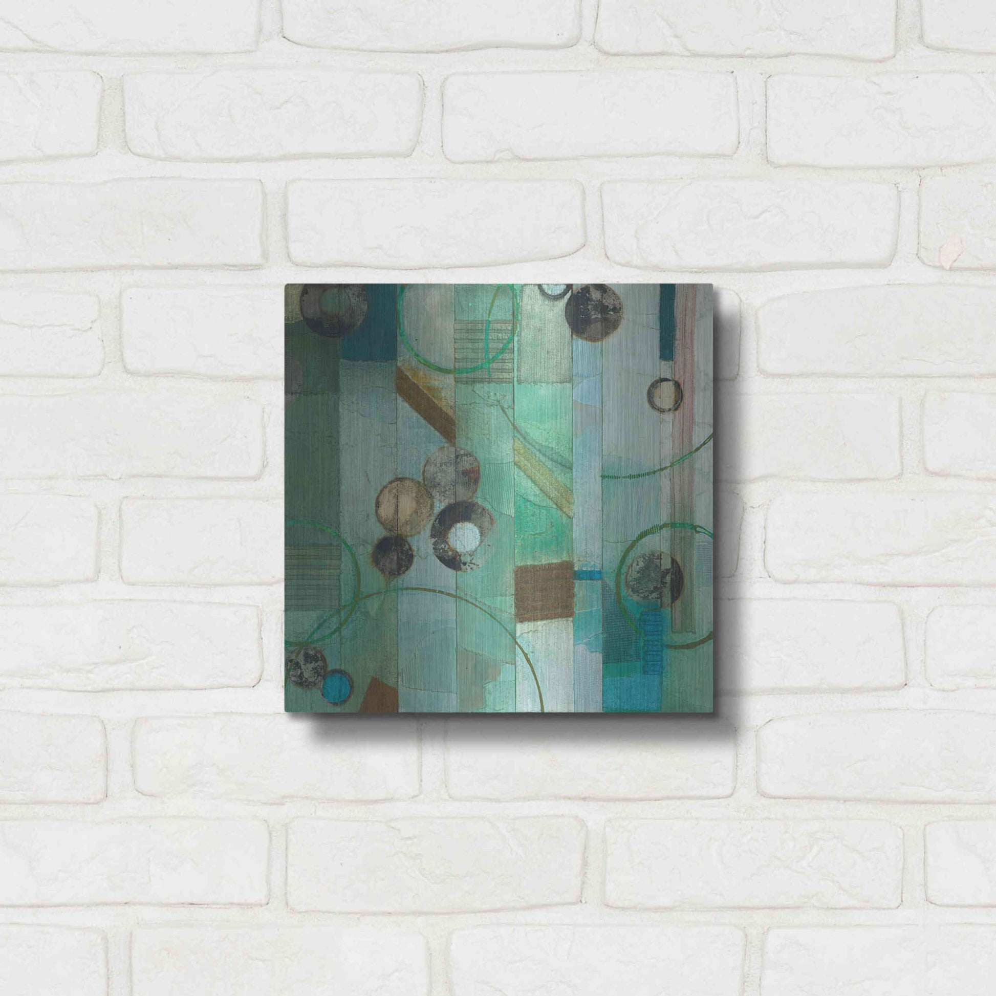 Luxe Metal Art 'Of This World No. 17' by Aleah Koury, Metal Wall Art,12x12