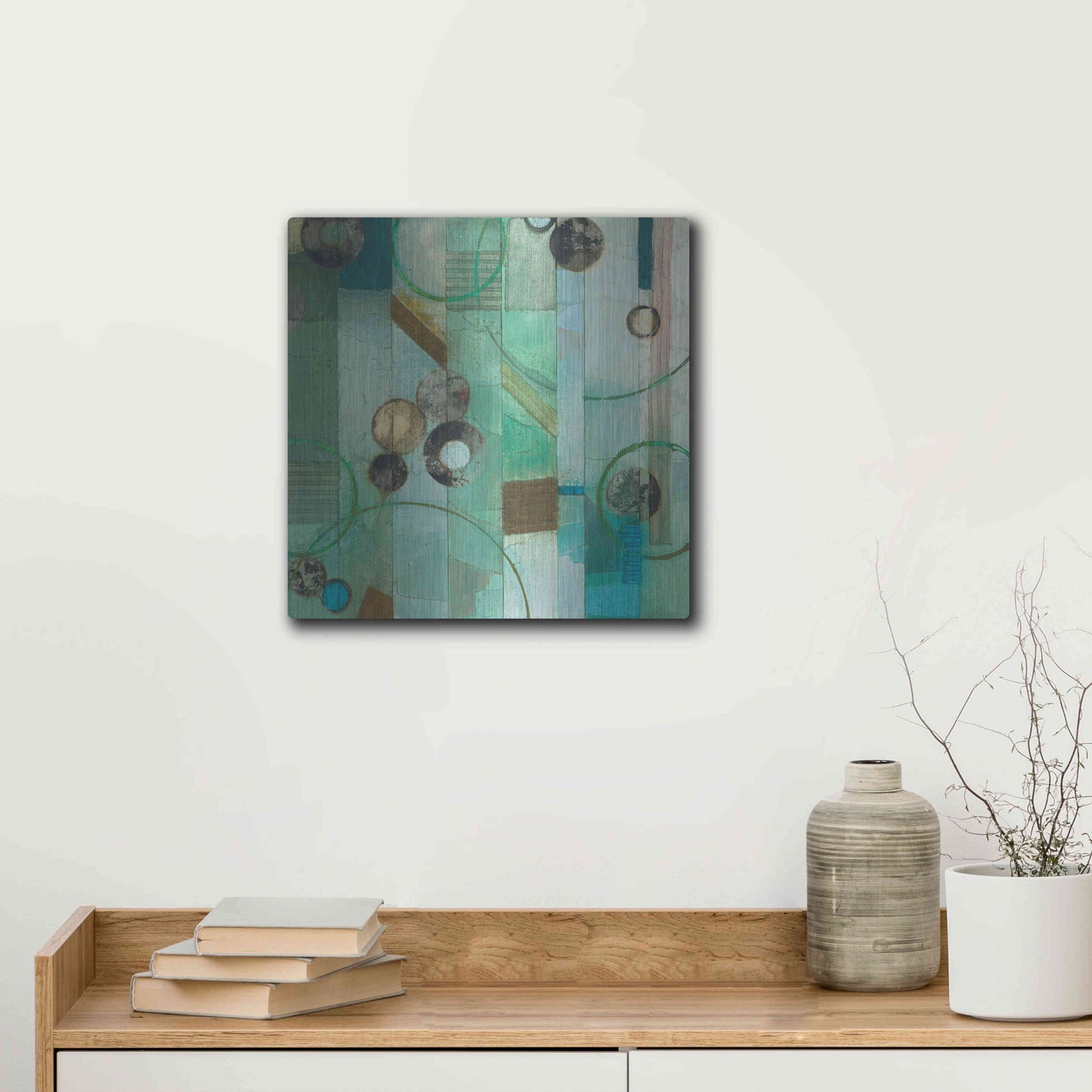 Luxe Metal Art 'Of This World No. 17' by Aleah Koury, Metal Wall Art,12x12