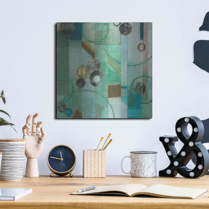 Luxe Metal Art 'Of This World No. 17' by Aleah Koury, Metal Wall Art,12x12