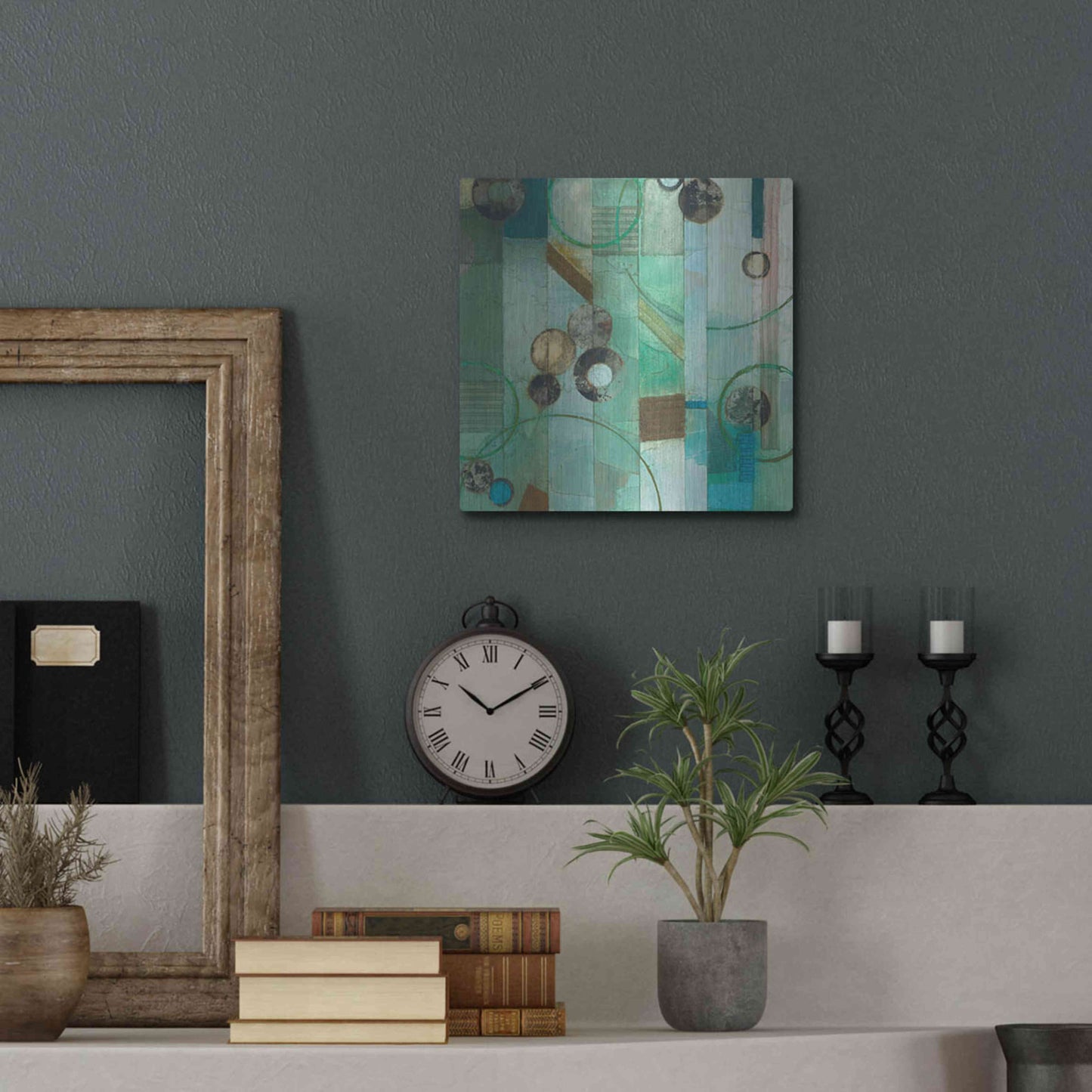 Luxe Metal Art 'Of This World No. 17' by Aleah Koury, Metal Wall Art,12x12