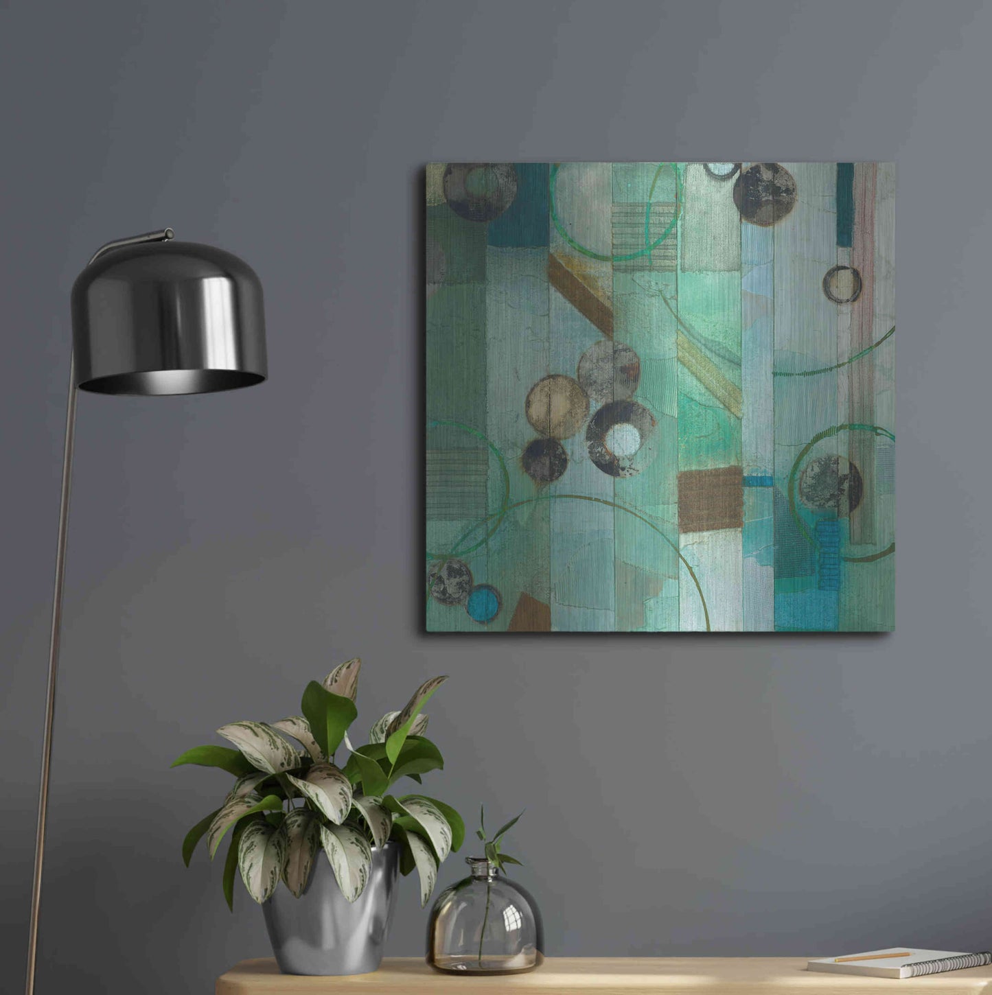 Luxe Metal Art 'Of This World No. 17' by Aleah Koury, Metal Wall Art,24x24