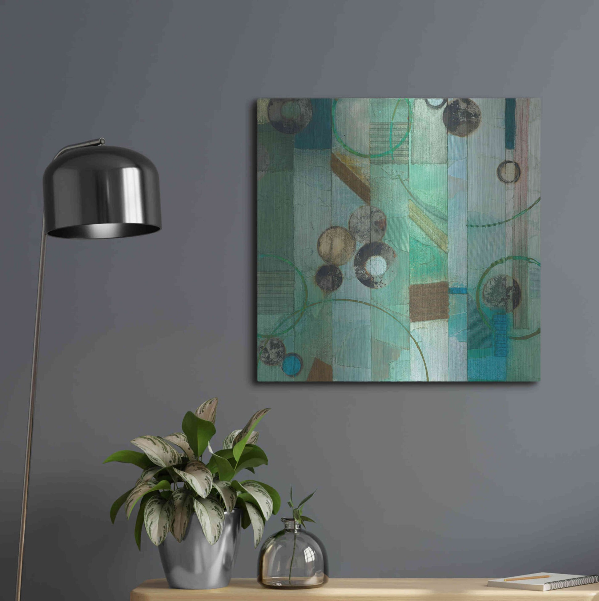 Luxe Metal Art 'Of This World No. 17' by Aleah Koury, Metal Wall Art,24x24