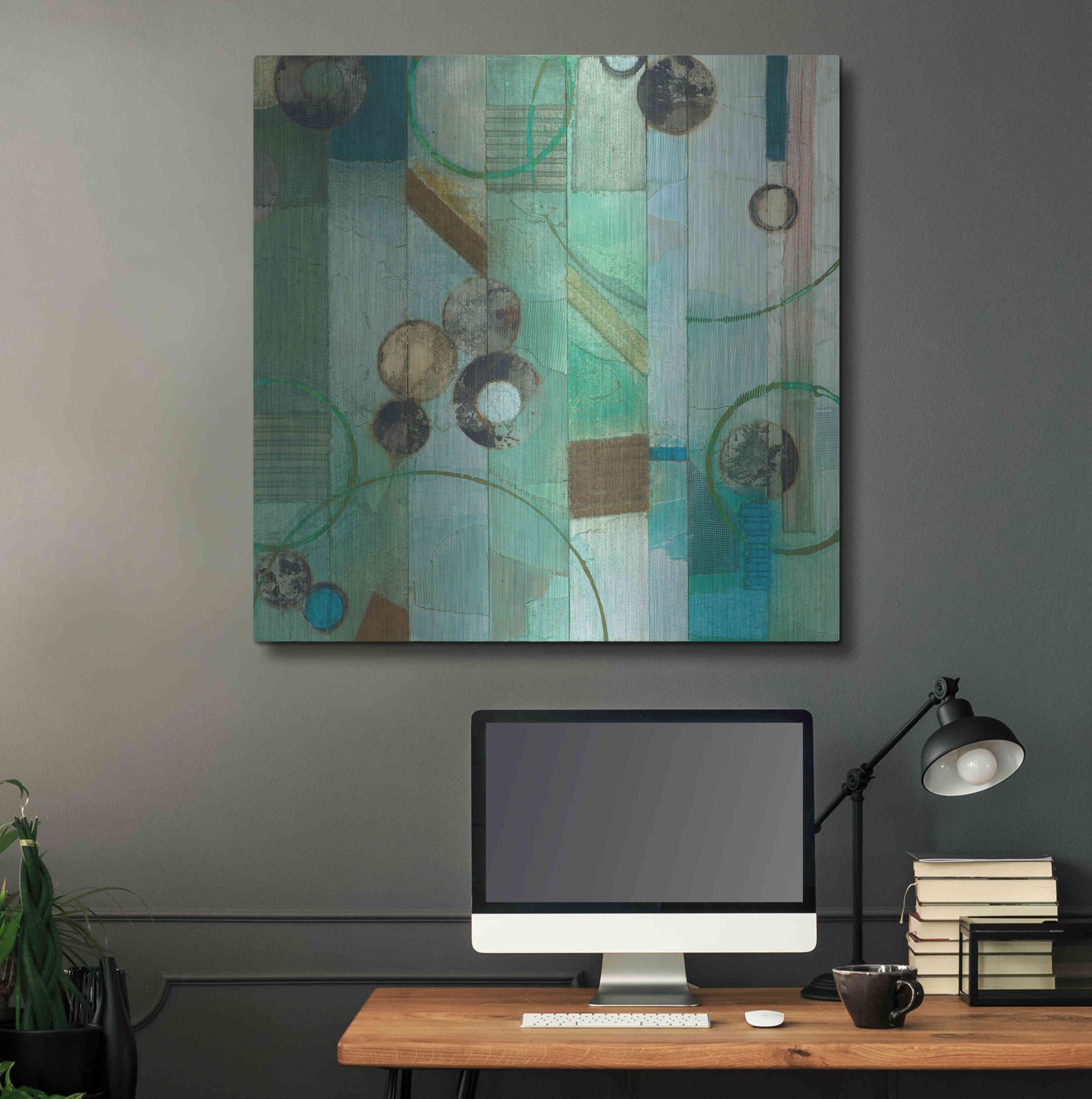 Luxe Metal Art 'Of This World No. 17' by Aleah Koury, Metal Wall Art,36x36