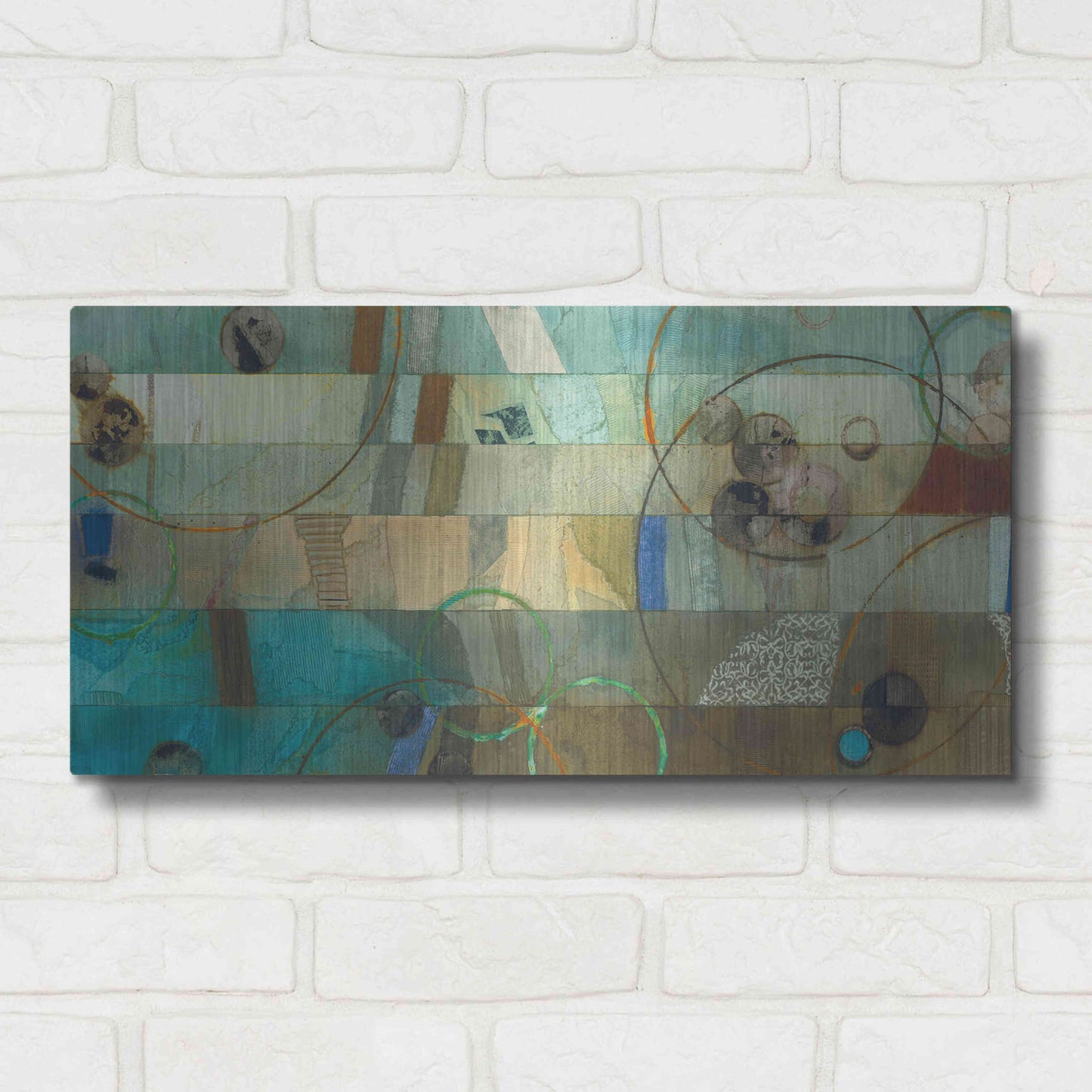 Luxe Metal Art 'Of This World No. 18' by Aleah Koury, Metal Wall Art,24x12