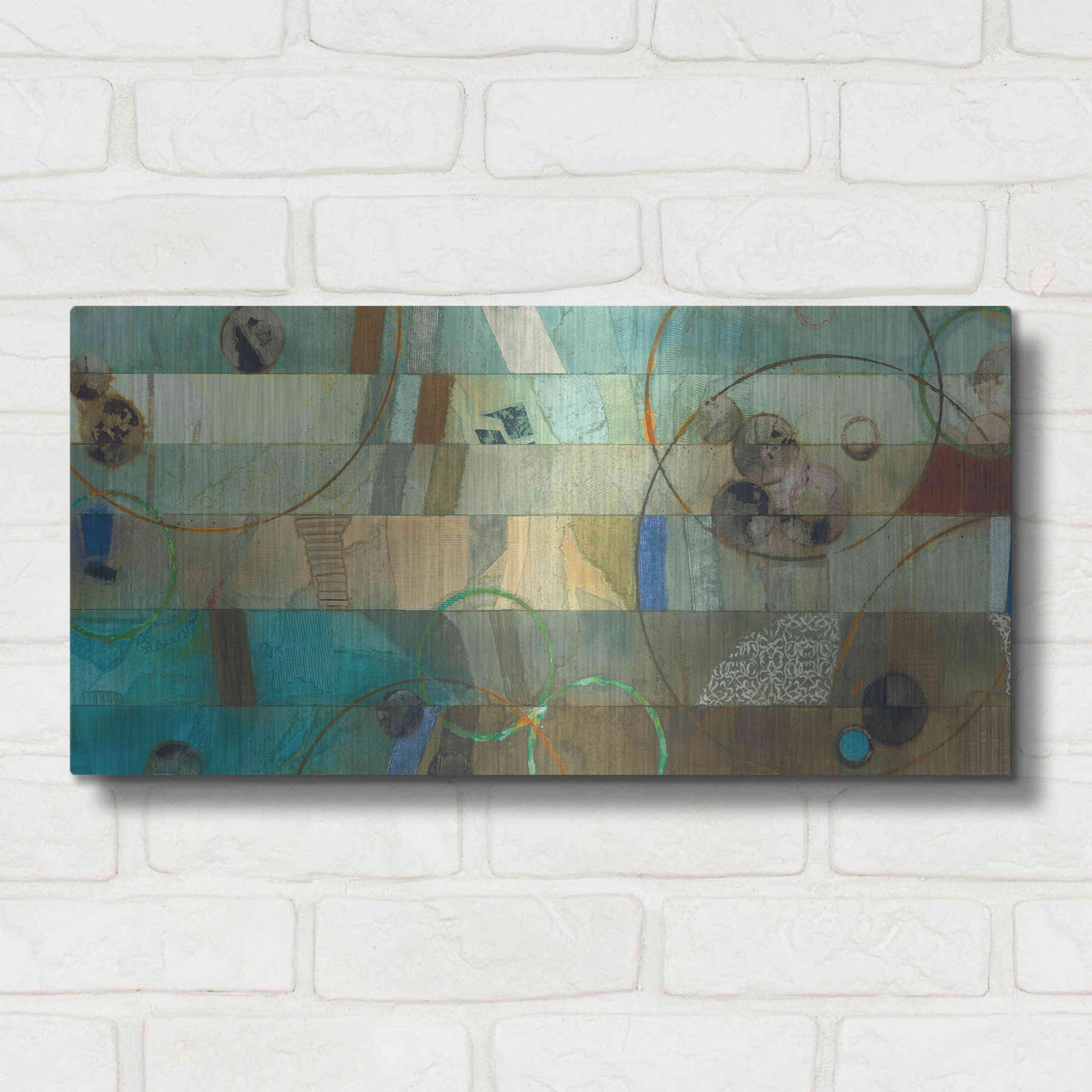 Luxe Metal Art 'Of This World No. 18' by Aleah Koury, Metal Wall Art,24x12