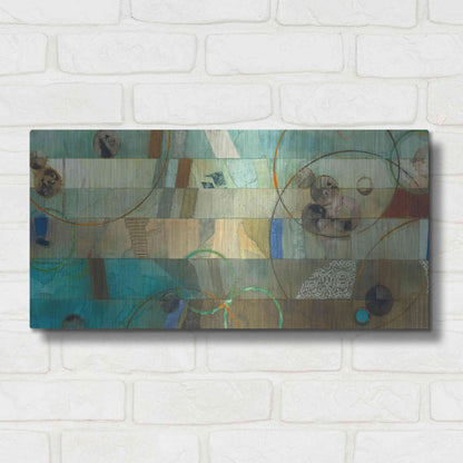 Luxe Metal Art 'Of This World No. 18' by Aleah Koury, Metal Wall Art,24x12