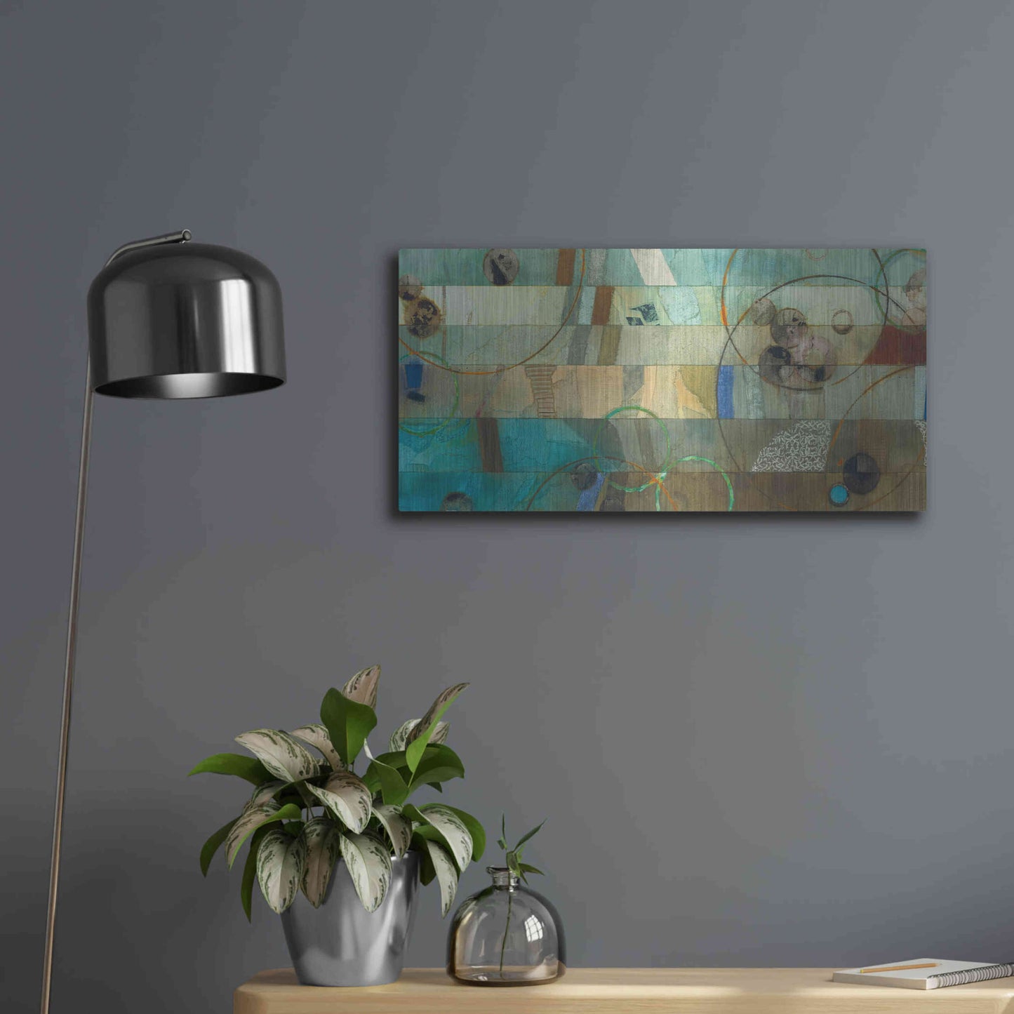 Luxe Metal Art 'Of This World No. 18' by Aleah Koury, Metal Wall Art,24x12