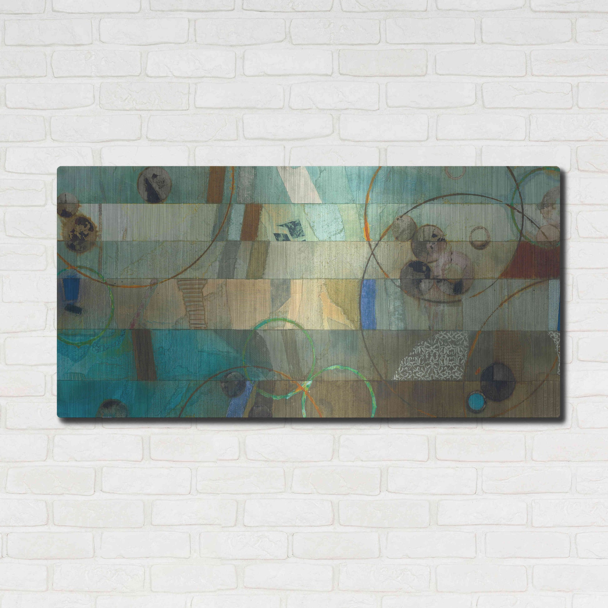 Luxe Metal Art 'Of This World No. 18' by Aleah Koury, Metal Wall Art,48x24