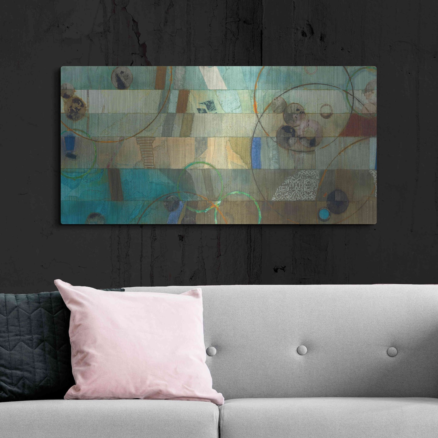 Luxe Metal Art 'Of This World No. 18' by Aleah Koury, Metal Wall Art,48x24