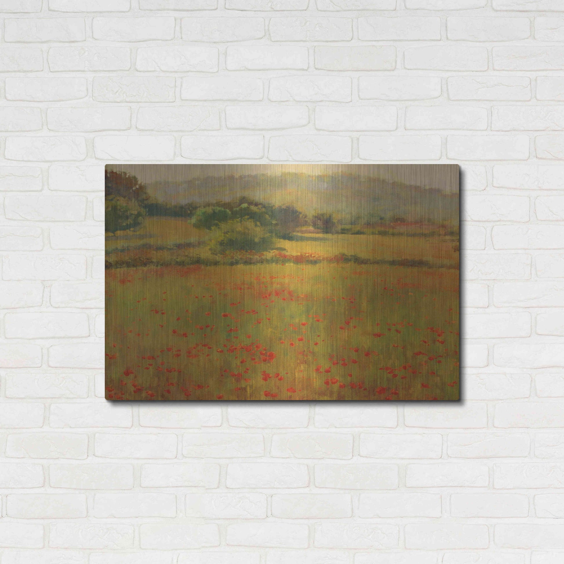 Luxe Metal Art 'Amapolas III' by Alex Hook Krioutchkov, Metal Wall Art,36x24