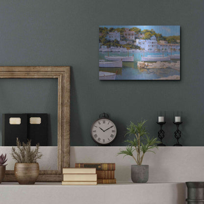 Luxe Metal Art 'Cala Figuera 32' by Alex Hook Krioutchkov, Metal Wall Art,16x12