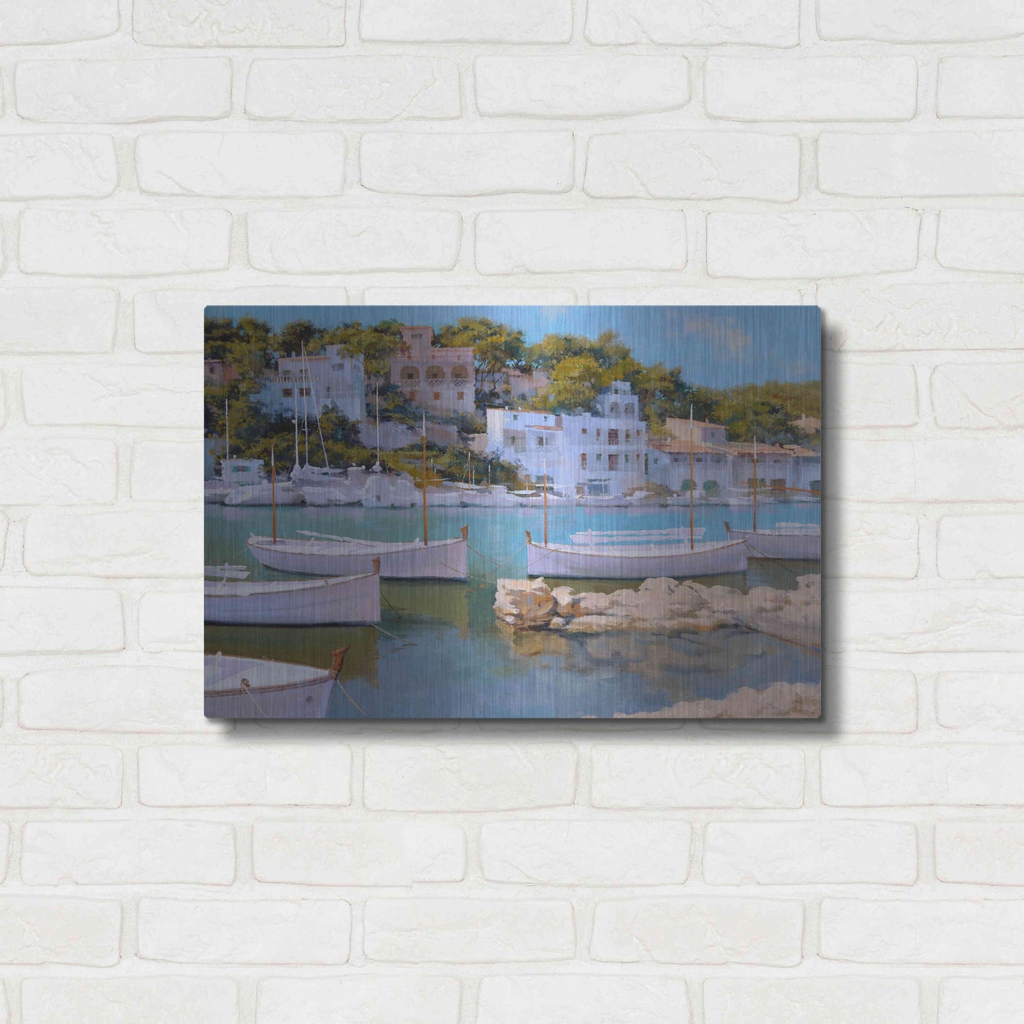 Luxe Metal Art 'Cala Figuera 32' by Alex Hook Krioutchkov, Metal Wall Art,24x16