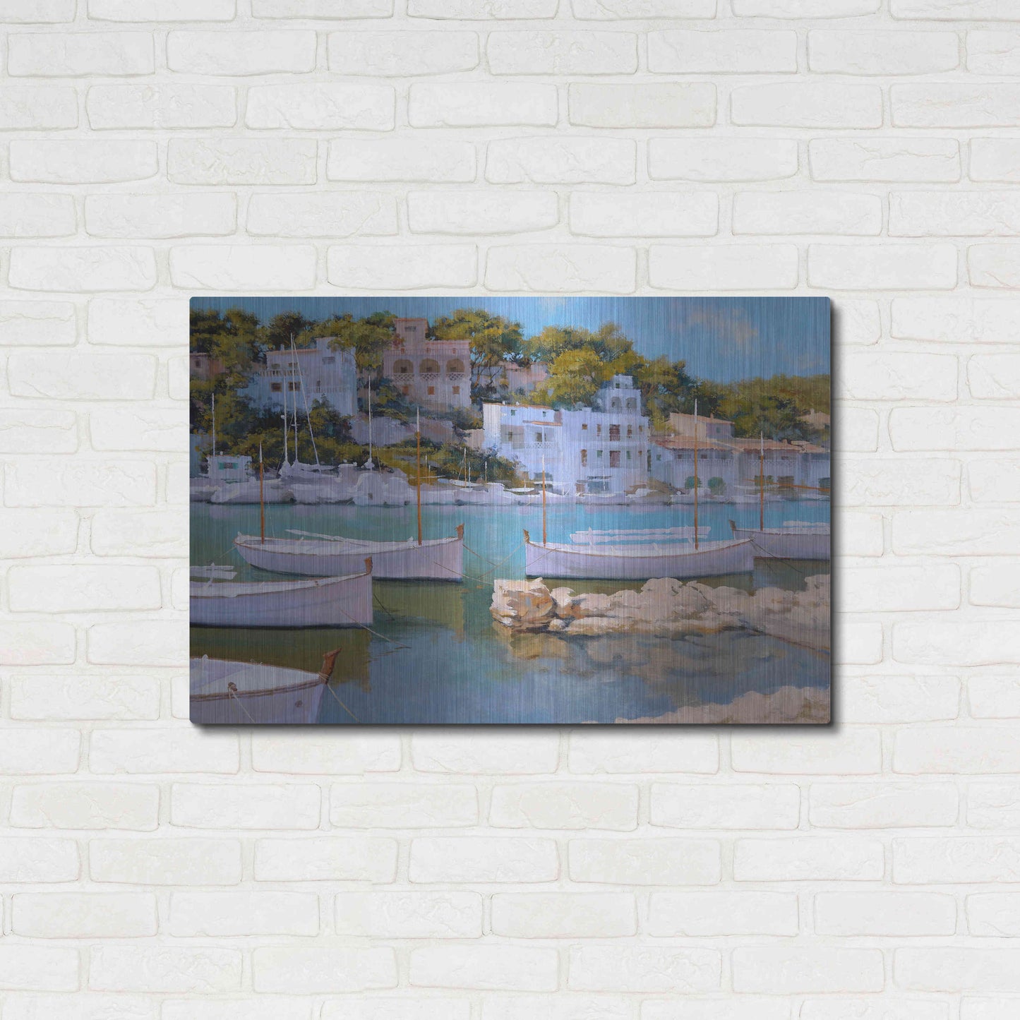 Luxe Metal Art 'Cala Figuera 32' by Alex Hook Krioutchkov, Metal Wall Art,36x24