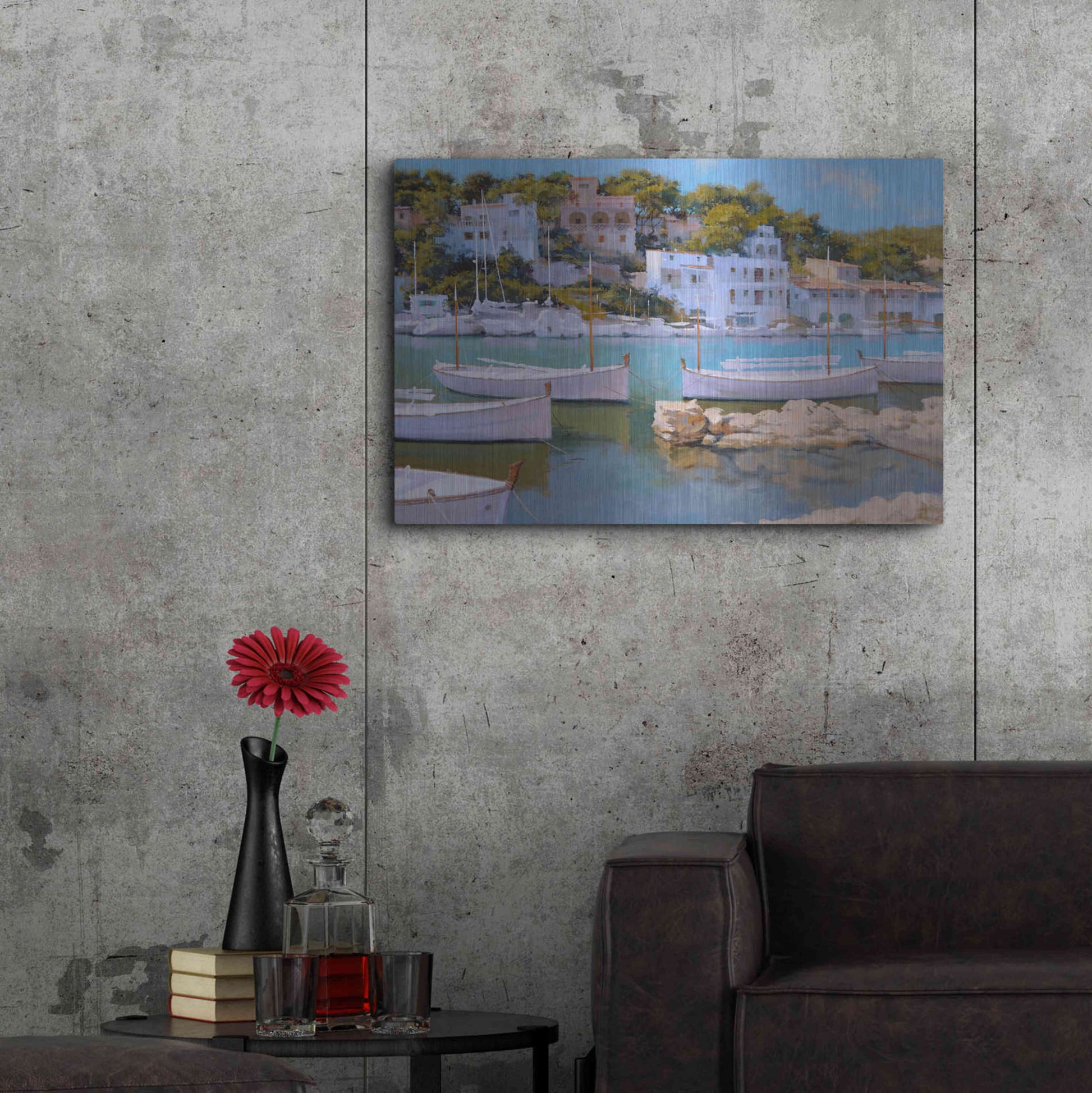 Luxe Metal Art 'Cala Figuera 32' by Alex Hook Krioutchkov, Metal Wall Art,36x24