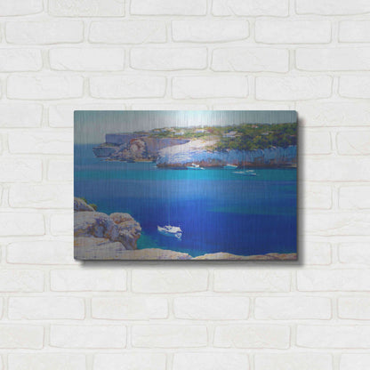 Luxe Metal Art 'Cala Llombards' by Alex Hook Krioutchkov, Metal Wall Art,24x16