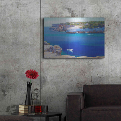 Luxe Metal Art 'Cala Llombards' by Alex Hook Krioutchkov, Metal Wall Art,36x24