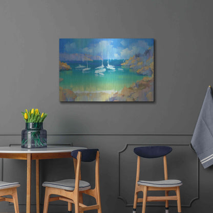 Luxe Metal Art 'Cala Llombards VI' by Alex Hook Krioutchkov, Metal Wall Art,36x24