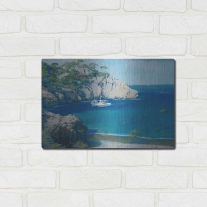 Luxe Metal Art 'Cala Secreta' by Alex Hook Krioutchkov, Metal Wall Art,16x12