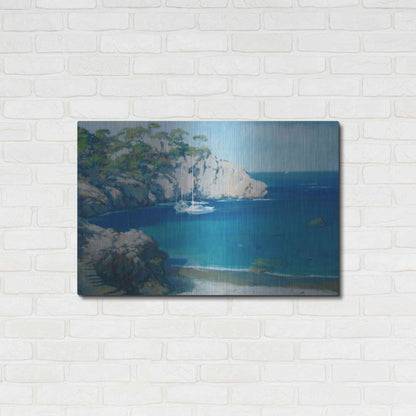 Luxe Metal Art 'Cala Secreta' by Alex Hook Krioutchkov, Metal Wall Art,36x24