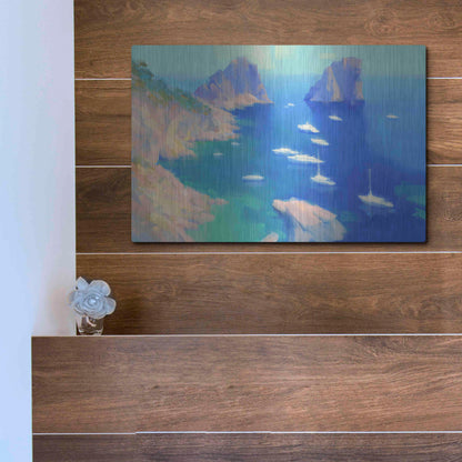 Luxe Metal Art 'Capri II' by Alex Hook Krioutchkov, Metal Wall Art,16x12