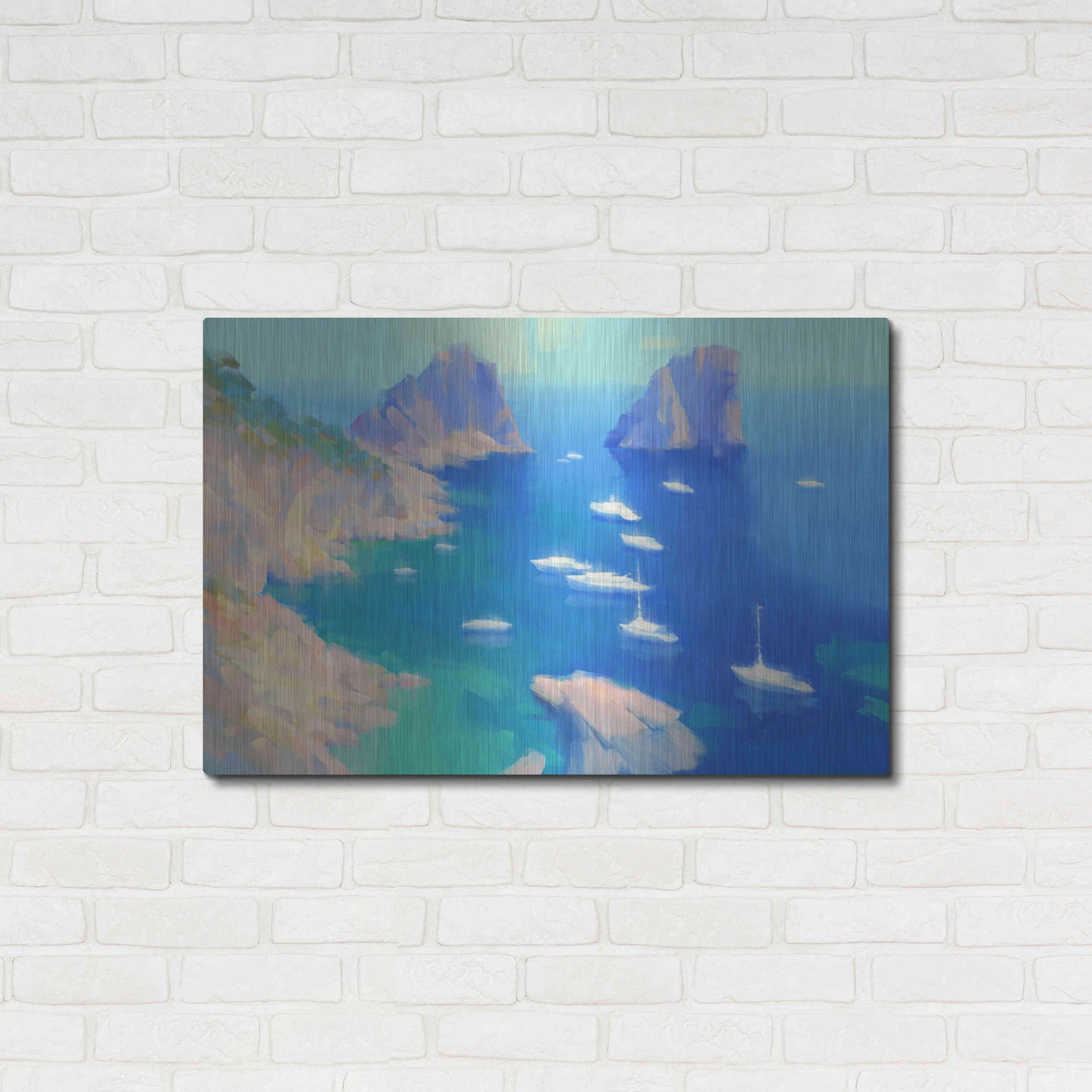 Luxe Metal Art 'Capri II' by Alex Hook Krioutchkov, Metal Wall Art,36x24