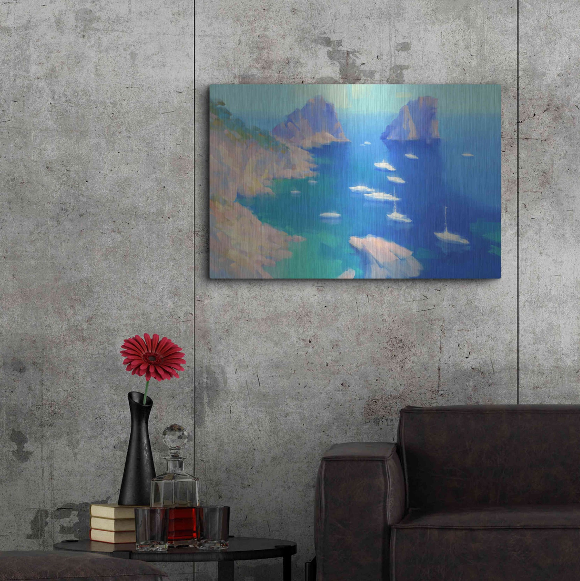 Luxe Metal Art 'Capri II' by Alex Hook Krioutchkov, Metal Wall Art,36x24
