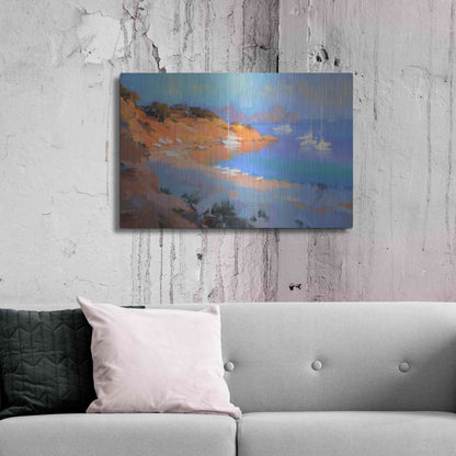 Luxe Metal Art 'Evening Boats' by Alex Hook Krioutchkov, Metal Wall Art,36x24