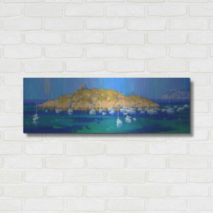 Luxe Metal Art 'Island' by Alex Hook Krioutchkov, Metal Wall Art,36x12