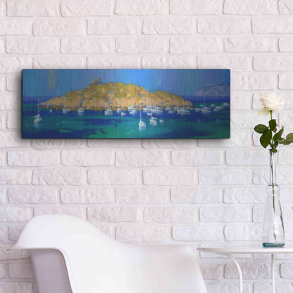 Luxe Metal Art 'Island' by Alex Hook Krioutchkov, Metal Wall Art,36x12