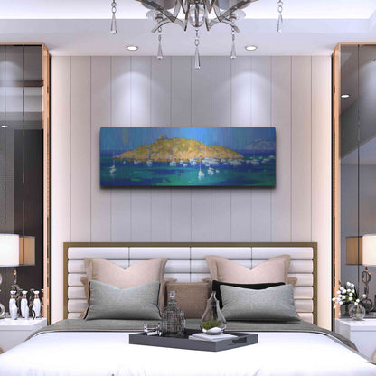 Luxe Metal Art 'Island' by Alex Hook Krioutchkov, Metal Wall Art,48x16