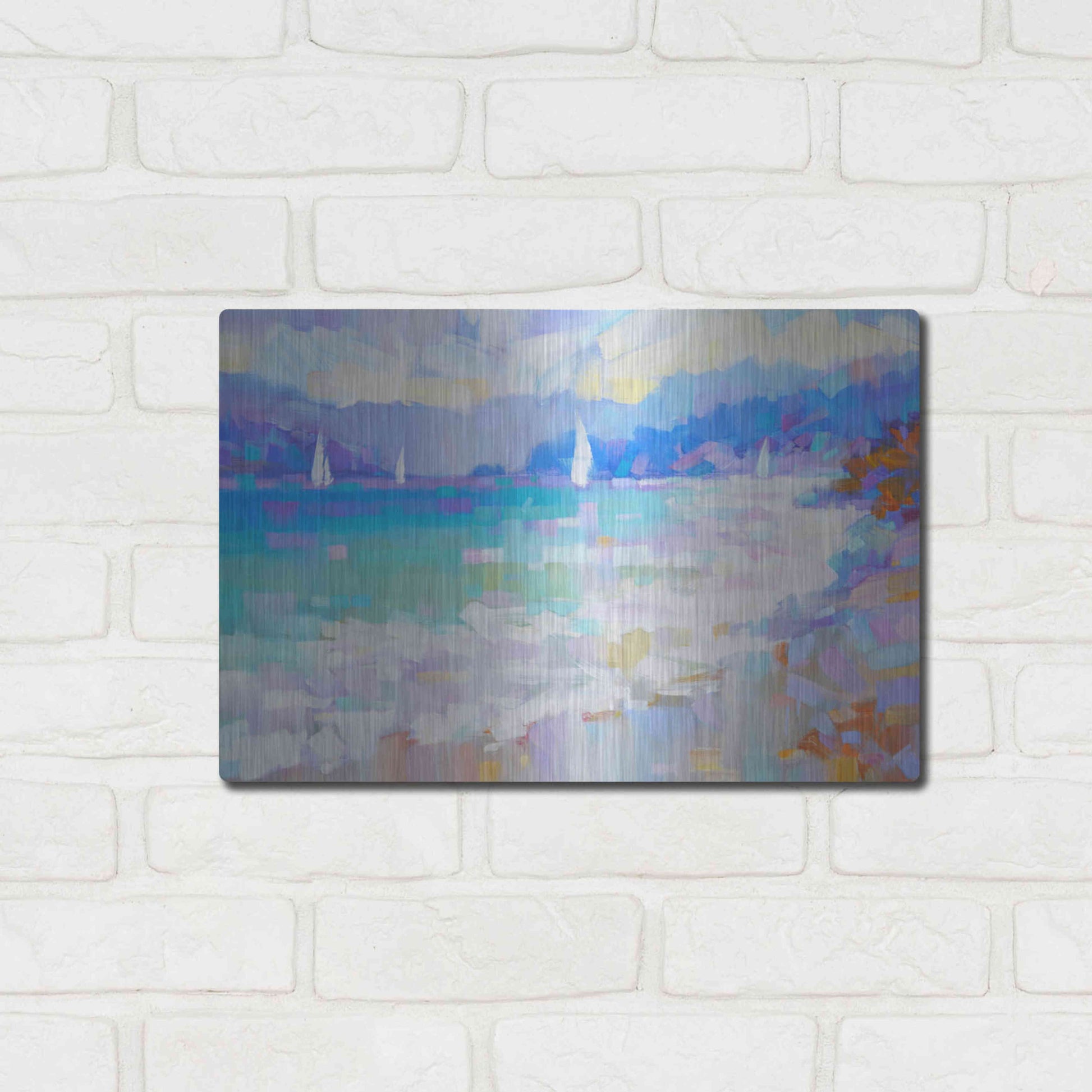 Luxe Metal Art 'Mediterraneo' by Alex Hook Krioutchkov, Metal Wall Art,16x12