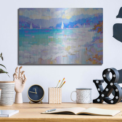 Luxe Metal Art 'Mediterraneo' by Alex Hook Krioutchkov, Metal Wall Art,16x12