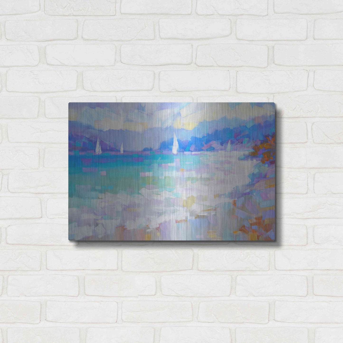 Luxe Metal Art 'Mediterraneo' by Alex Hook Krioutchkov, Metal Wall Art,24x16