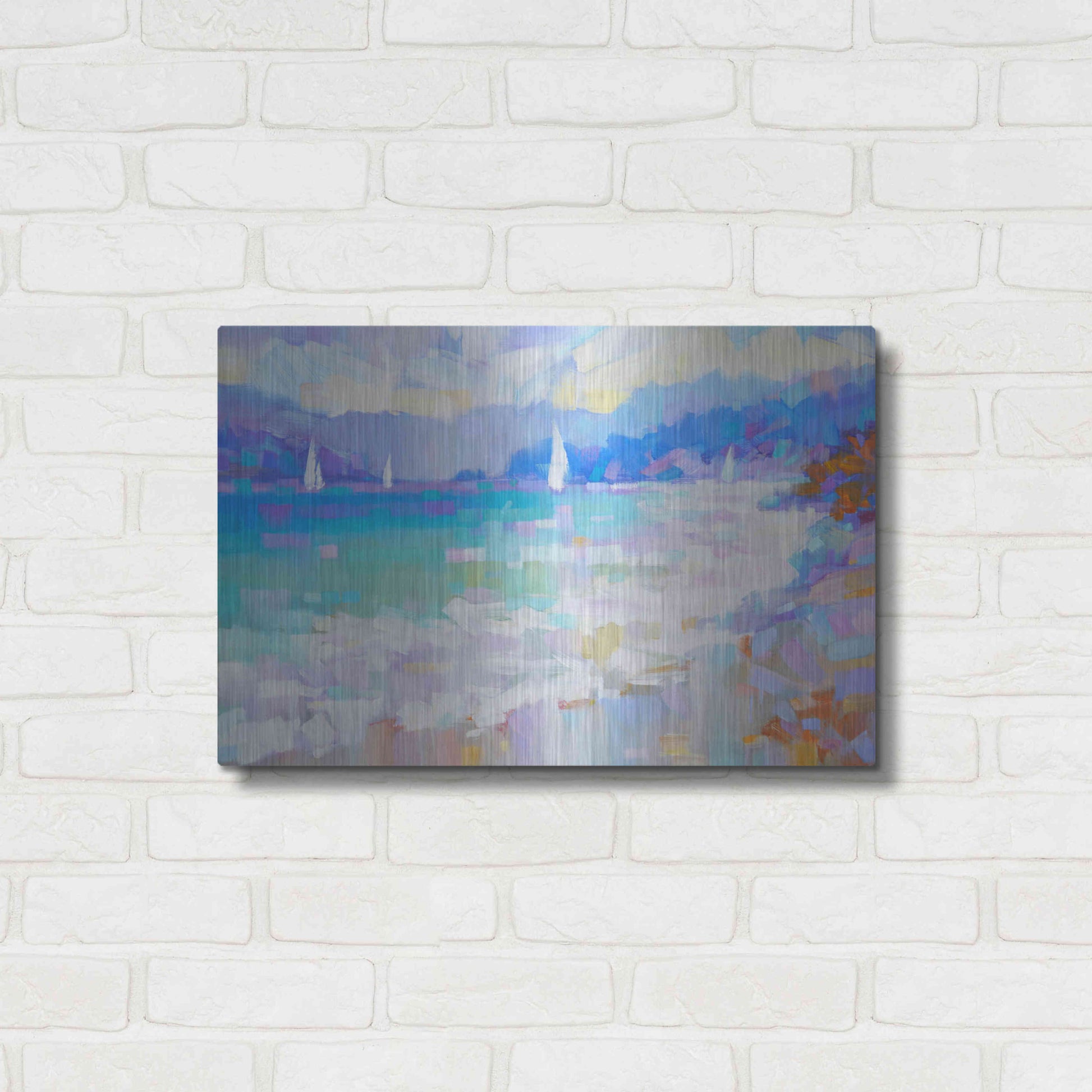 Luxe Metal Art 'Mediterraneo' by Alex Hook Krioutchkov, Metal Wall Art,24x16