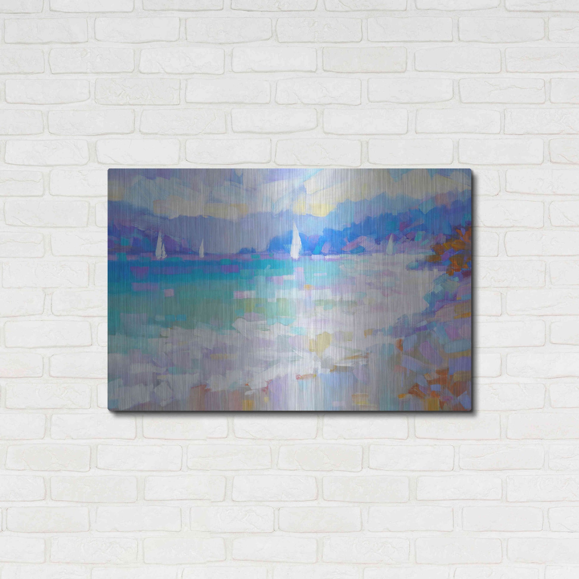 Luxe Metal Art 'Mediterraneo' by Alex Hook Krioutchkov, Metal Wall Art,36x24