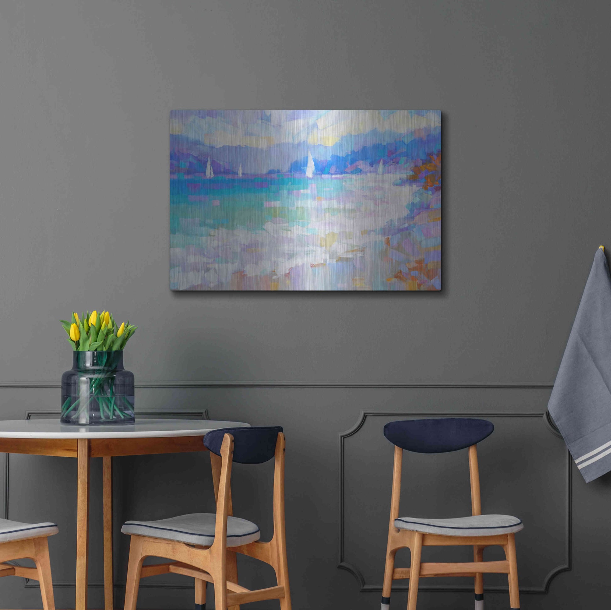 Luxe Metal Art 'Mediterraneo' by Alex Hook Krioutchkov, Metal Wall Art,36x24