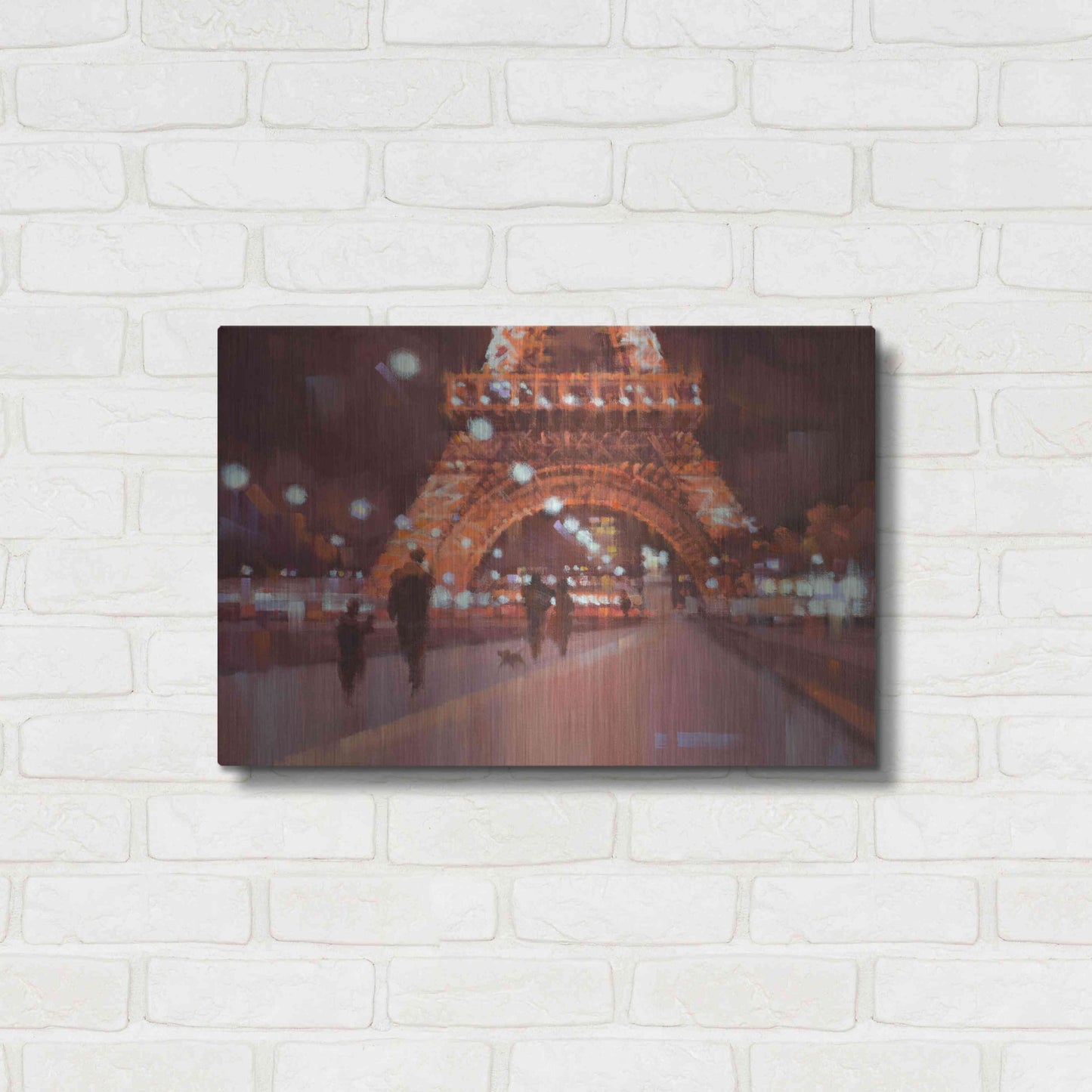 Luxe Metal Art 'Paris at Night' by Alex Hook Krioutchkov, Metal Wall Art,24x16