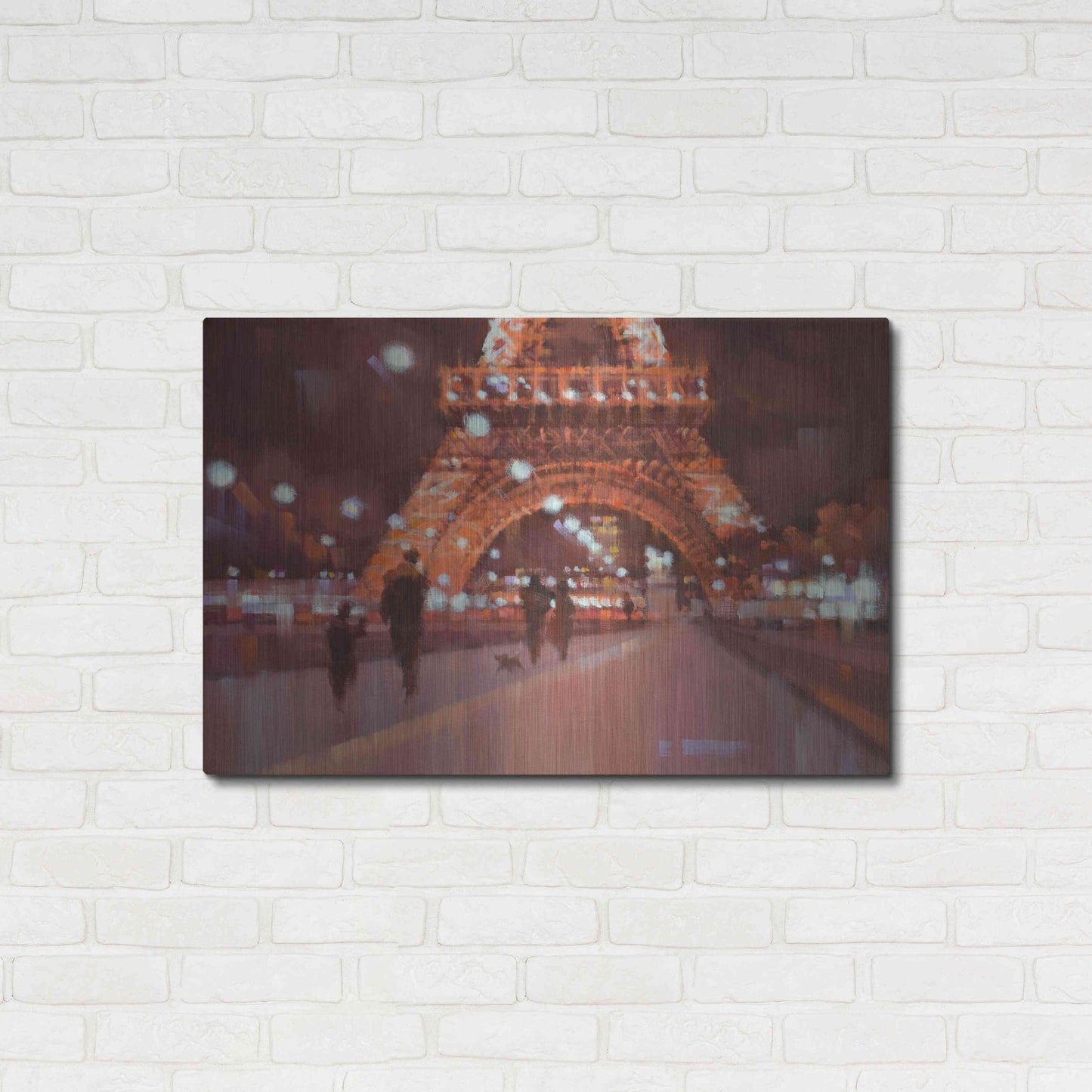 Luxe Metal Art 'Paris at Night' by Alex Hook Krioutchkov, Metal Wall Art,36x24