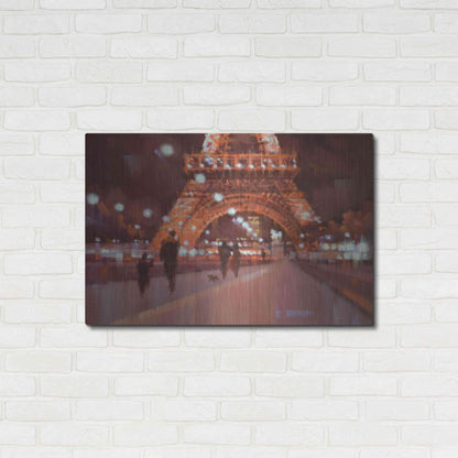 Luxe Metal Art 'Paris at Night' by Alex Hook Krioutchkov, Metal Wall Art,36x24