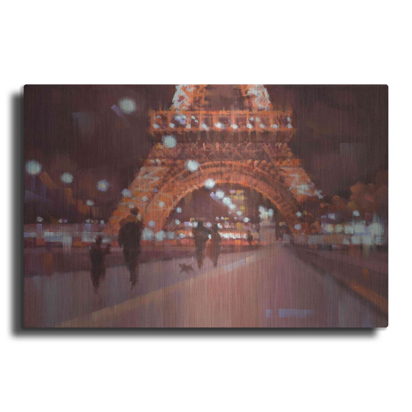 Luxe Metal Art 'Paris at Night' by Alex Hook Krioutchkov, Metal Wall Art