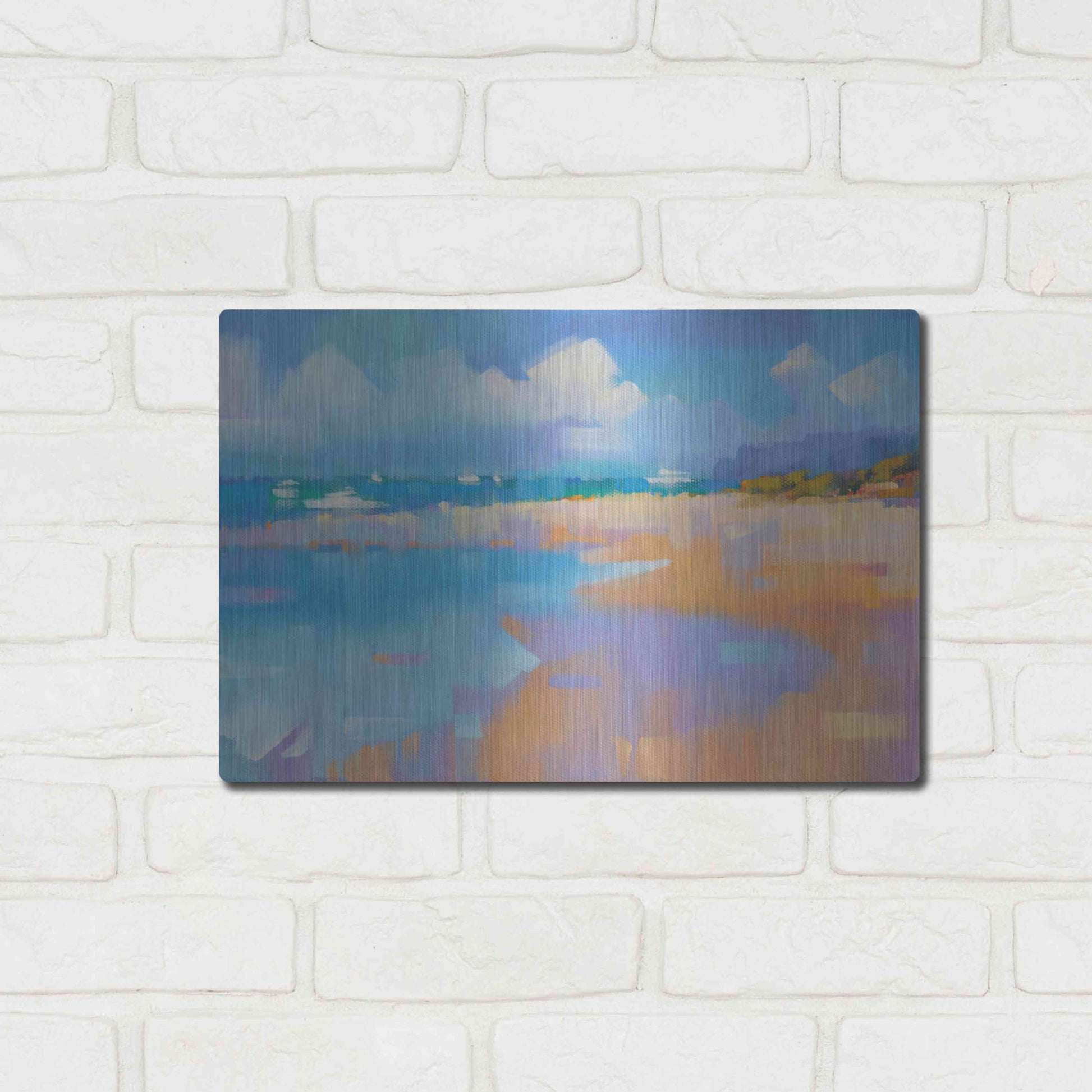 Luxe Metal Art 'Playa 14' by Alex Hook Krioutchkov, Metal Wall Art,16x12