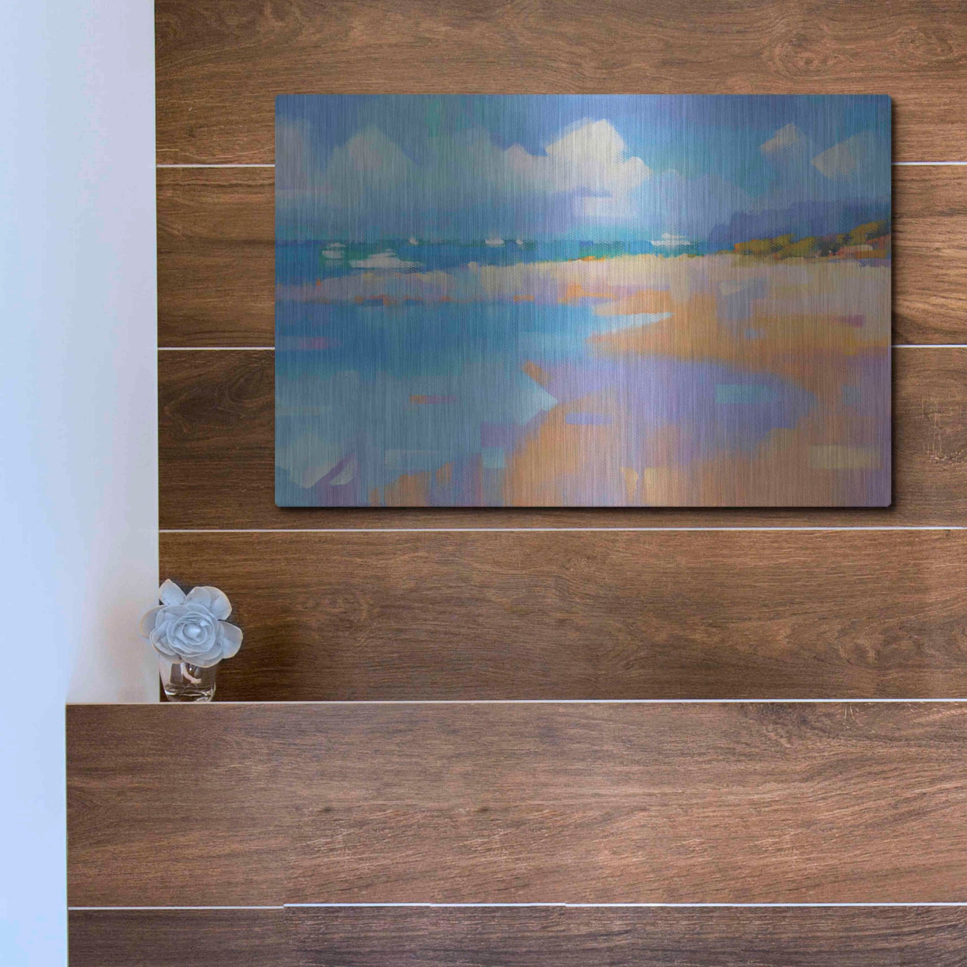 Luxe Metal Art 'Playa 14' by Alex Hook Krioutchkov, Metal Wall Art,16x12