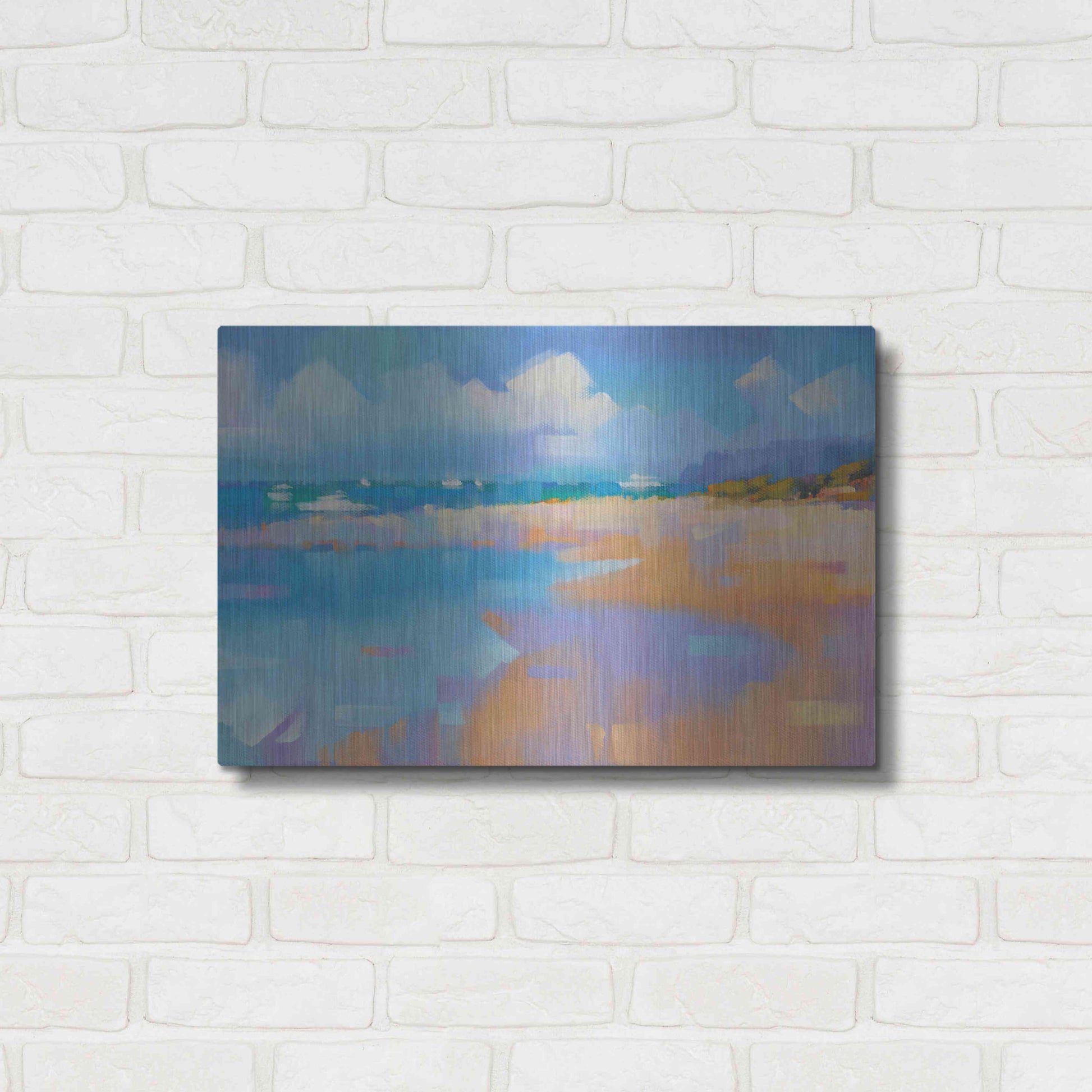 Luxe Metal Art 'Playa 14' by Alex Hook Krioutchkov, Metal Wall Art,24x16