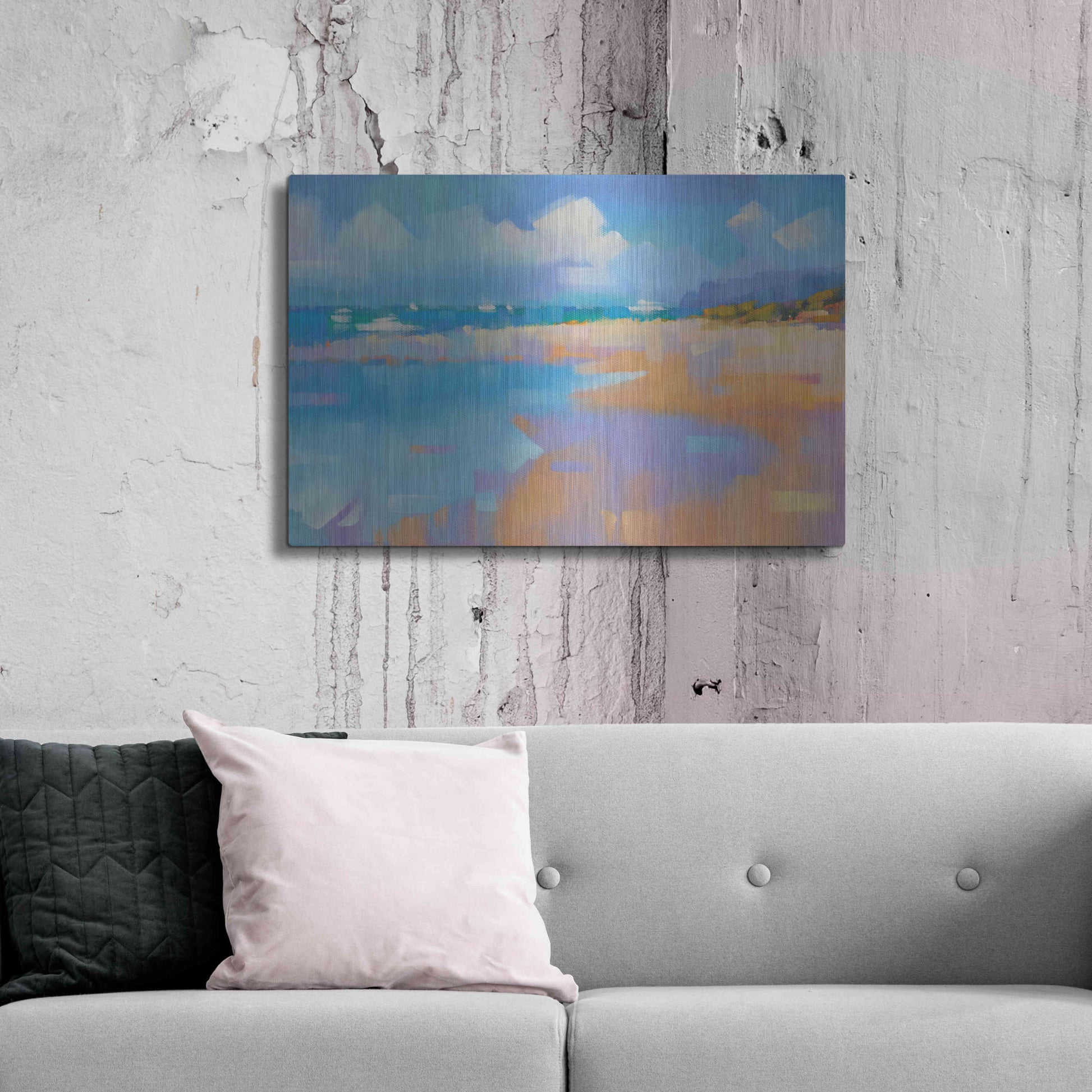Luxe Metal Art 'Playa 14' by Alex Hook Krioutchkov, Metal Wall Art,36x24